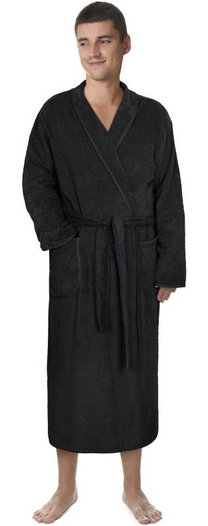 Veratex Froté župan pánský černý XL ( 100% bavlna, 330 g/m2 ) XL