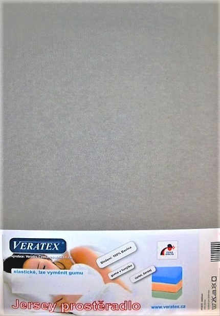 Veratex Jersey prostěradlo na masážní lůžko 60x190 cm (č. 4-šedá)