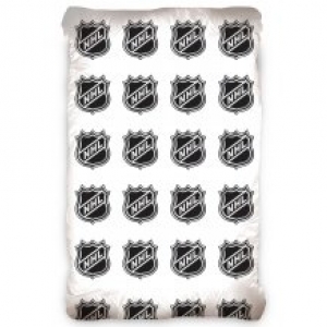 Bavlněné prostěradlo logo NHL white